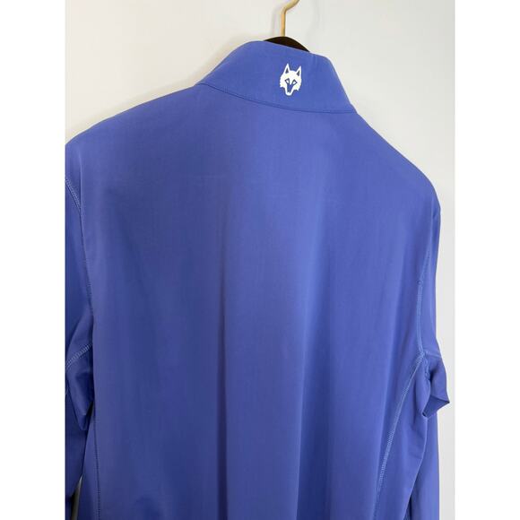 Greyson Golf Tate Mockneck 1/4 Zip Pullover Golf Performance Blue Sz L - Picture 6 of 12